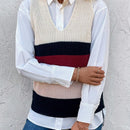Frenchy Chaleco Sueter Con Bloques De Color (camisa No Incluida)