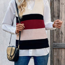 Frenchy Chaleco Sueter Con Bloques De Color (camisa No Incluida)