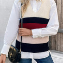 Frenchy Chaleco Sueter Con Bloques De Color (camisa No Incluida)