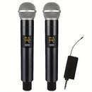 1/2/4 piezas de micrófono inalámbrico 2 canales UHF micrófono portátil profesional para fiesta, Karaoke, Iglesia