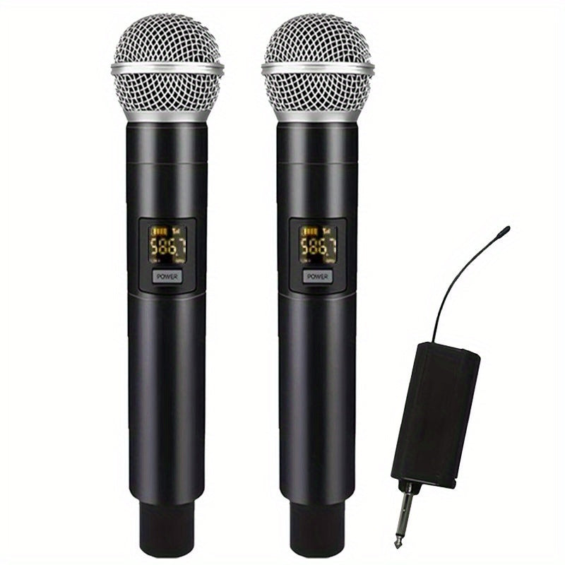 1/2/4 piezas de micrófono inalámbrico 2 canales UHF micrófono portátil profesional para fiesta, Karaoke, Iglesia