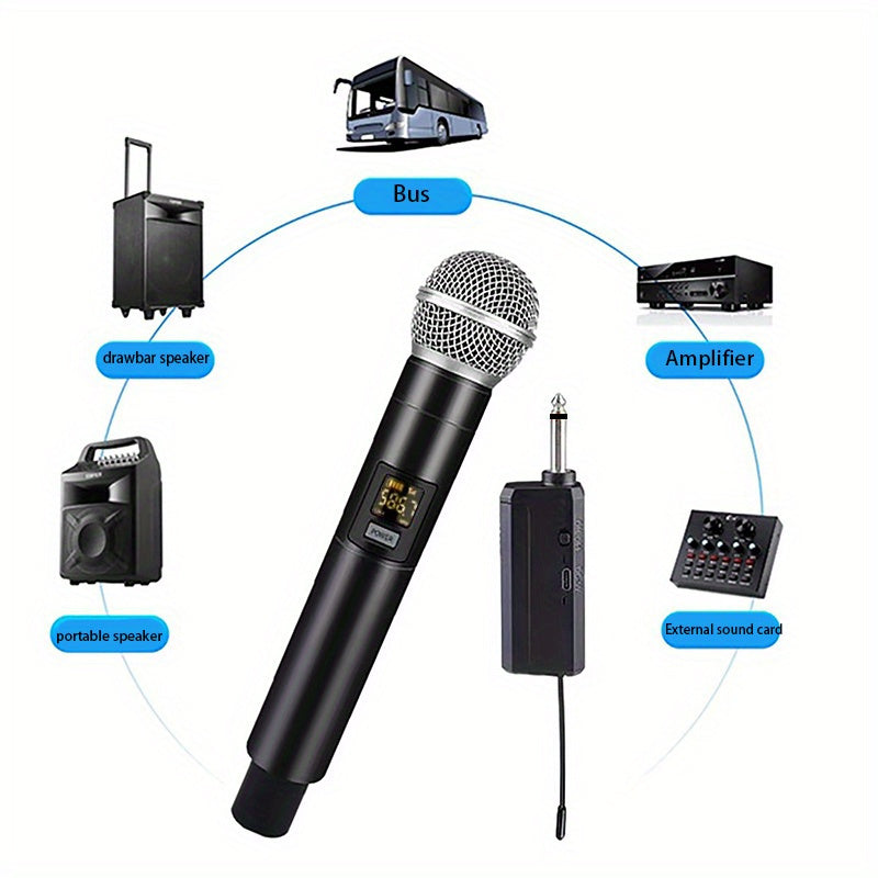 1/2/4 piezas de micrófono inalámbrico 2 canales UHF micrófono portátil profesional para fiesta, Karaoke, Iglesia