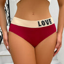Tangas De Mujer Con Forma De Triangulo En Contraste De Color Y Estampado De Letras