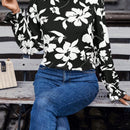 Frenchy Camisa De Mujer Con Estampado Floral Y Nudo En La Espalda