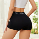 Shorts de seguridad cinta con estampado de letra cintura