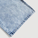 MOD Jeans asimetrico cintura bajo con abertura de pierna ancha