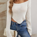 LUNE Jersey crop de cuello scoop bajo hanky