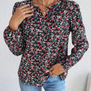 Frenchy Camisa De Manga Abullonada Y Estampado Floral Para Mujer