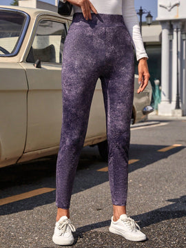 Pantalones Largos Holgados Con Cintura Elastica Para Mujer