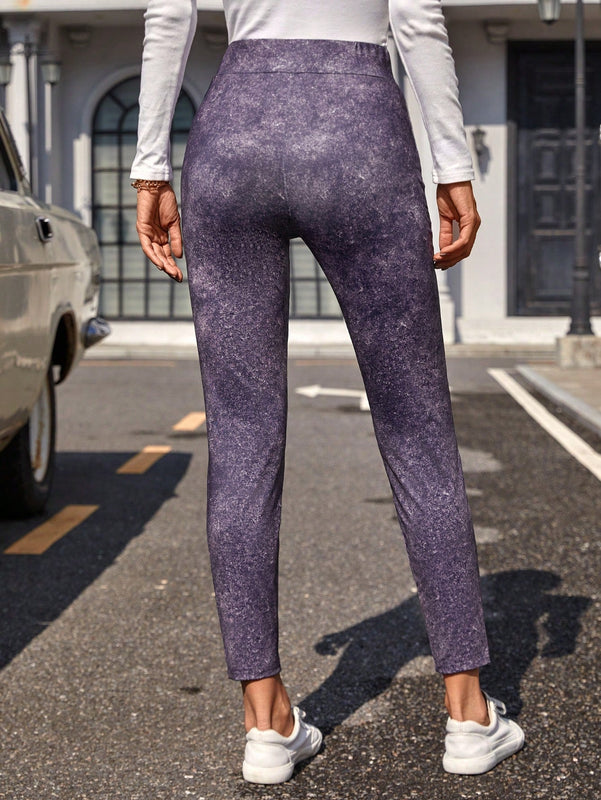 Pantalones Largos Holgados Con Cintura Elastica Para Mujer