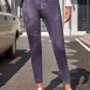 Pantalones Largos Holgados Con Cintura Elastica Para Mujer