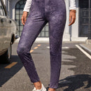 Pantalones Largos Holgados Con Cintura Elastica Para Mujer