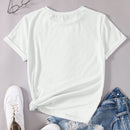 Camiseta De Cuello Redondo Para Mujer