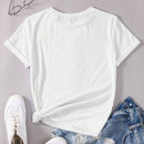 Camiseta De Cuello Redondo Para Mujer