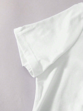 Camiseta De Cuello Redondo Para Mujer
