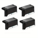 4 luces solares para exteriores, luces decorativas LED para exteriores, luces para caminos de jardín, luces para cercas al aire libre, luces solares para escalones, escaleras al aire libre, escalones, cercas, jardines, balcones, patios y caminos.