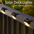 4 luces solares para exteriores, luces decorativas LED para exteriores, luces para caminos de jardín, luces para cercas al aire libre, luces solares para escalones, escaleras al aire libre, escalones, cercas, jardines, balcones, patios y caminos.