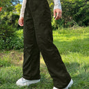 Pantalones plisados con cordon para mujer