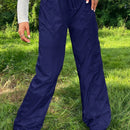 Pantalones plisados con cordon para mujer