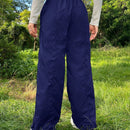 Pantalones plisados con cordon para mujer