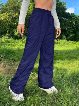 Pantalones plisados con cordon para mujer