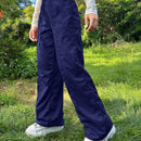 Pantalones plisados con cordon para mujer