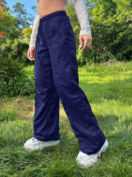 Pantalones plisados con cordon para mujer