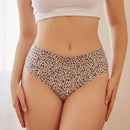 FINETOO 1 Pieza Braguitas De Mujer Casuales Simples Sin Costuras De Cintura Alta Con Estampado De Leopardo