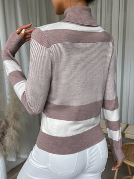 LUNE Jersey de color combinado cuello alto