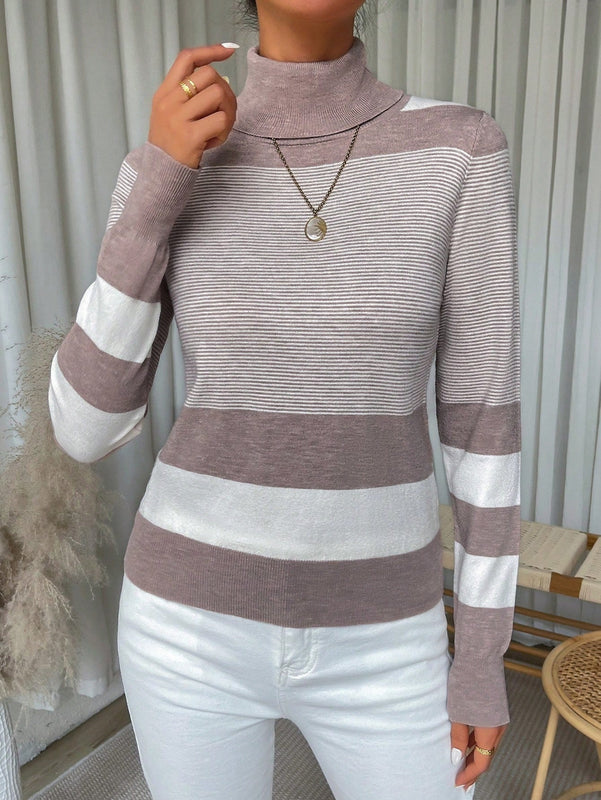 LUNE Jersey de color combinado cuello alto