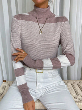 LUNE Jersey de color combinado cuello alto