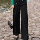 Frenchy Jeans con diseno de boton de pierna ancha