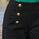 Frenchy Jeans con diseno de boton de pierna ancha