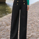 Frenchy Jeans con diseno de boton de pierna ancha