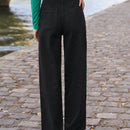 Frenchy Jeans con diseno de boton de pierna ancha