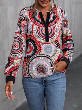 LUNE Camisa Estampada Con Cuello Con Muescas