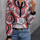 LUNE Camisa Estampada Con Cuello Con Muescas