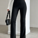 Pantalones acampanados con cintura elastica para mujeres