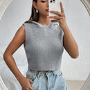 EZwear Chaleco suelto informal con capucha