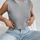 EZwear Chaleco suelto informal con capucha