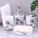 4pcs Juego De Accesorios De Baño Simple, Incluye Dispensador De Loción, Jabonera, Vaso Para Enjuague Bucal Y Porta Cepillos De Dientes, Adecuado Para La Decoración Del Baño, Set De Regalo Para La Casa