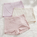 Pantalones Cortos De Rayas Para Mujer, 3 Piezas Por Paquete
