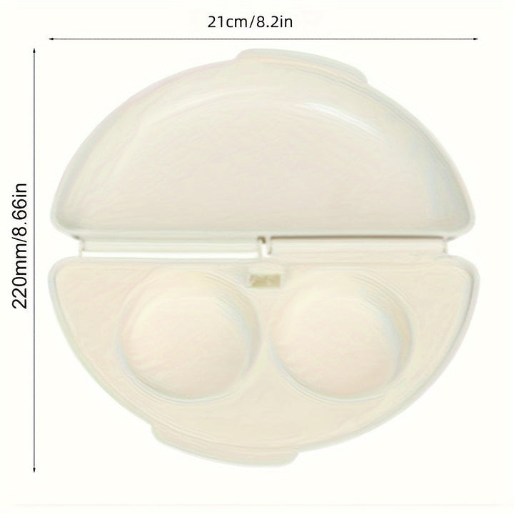 1pc Cocedor de Huevos y Vaporizador para Microondas - Fácil de Usar, Gadget de Cocina Duradero de PP para Tortillas Esponjosas y Verduras al Vapor, Seguro para Alimentos, No Requiere Electricidad