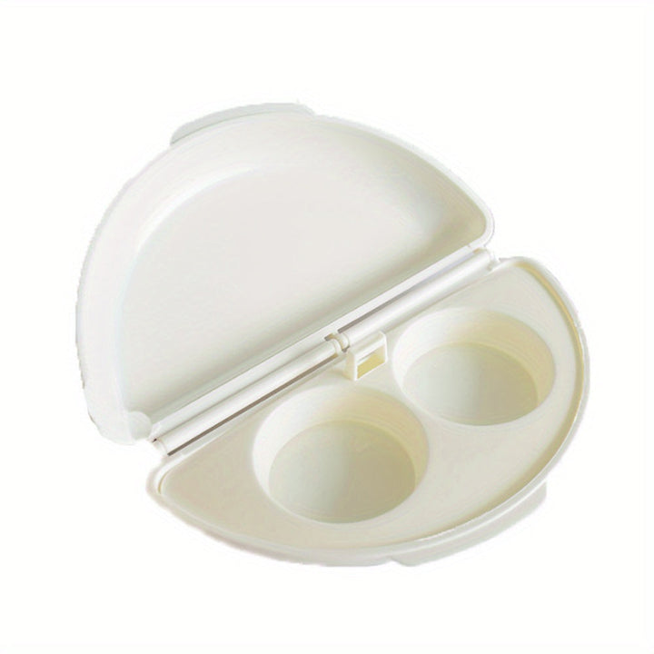 1pc Cocedor de Huevos y Vaporizador para Microondas - Fácil de Usar, Gadget de Cocina Duradero de PP para Tortillas Esponjosas y Verduras al Vapor, Seguro para Alimentos, No Requiere Electricidad