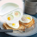 1pc Cocedor de Huevos y Vaporizador para Microondas - Fácil de Usar, Gadget de Cocina Duradero de PP para Tortillas Esponjosas y Verduras al Vapor, Seguro para Alimentos, No Requiere Electricidad