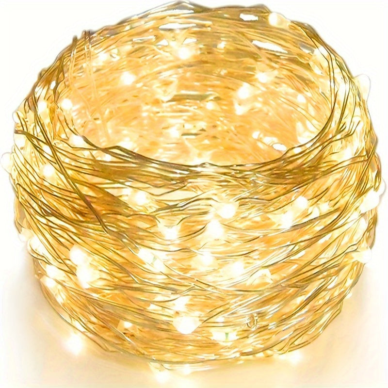 50-Luces De Hadas LED 5 M/16ft, Alimentadas Por 3 Pilas AA, Perfectas Para Navidad, Bodas, Fiestas, Vacaciones Familiares, Reuniones