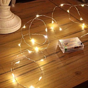 50-Luces De Hadas LED 5 M/16ft, Alimentadas Por 3 Pilas AA, Perfectas Para Navidad, Bodas, Fiestas, Vacaciones Familiares, Reuniones