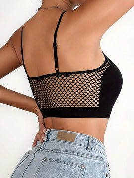 Nueva lenceria sexy de malla con remiendos para mujer