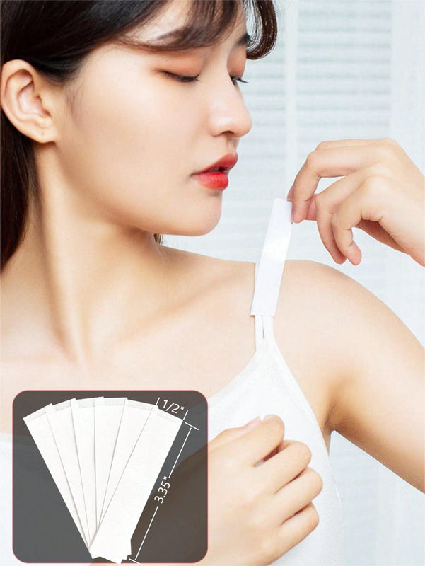 Cinta De Doble Cara De 100 Tiras Para Moda, Ropa, Cinta De Tela Para Ropa Y Cuerpo De Mujeres, Fuerza Durante Todo El Dia, Cinta Invisible Y Transparente Apta Para Todos Los Tipos De Piel