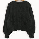 Moosta cardigan casual suelto de unicolor de manga larga con lazada delante para mujer, otono/invierno